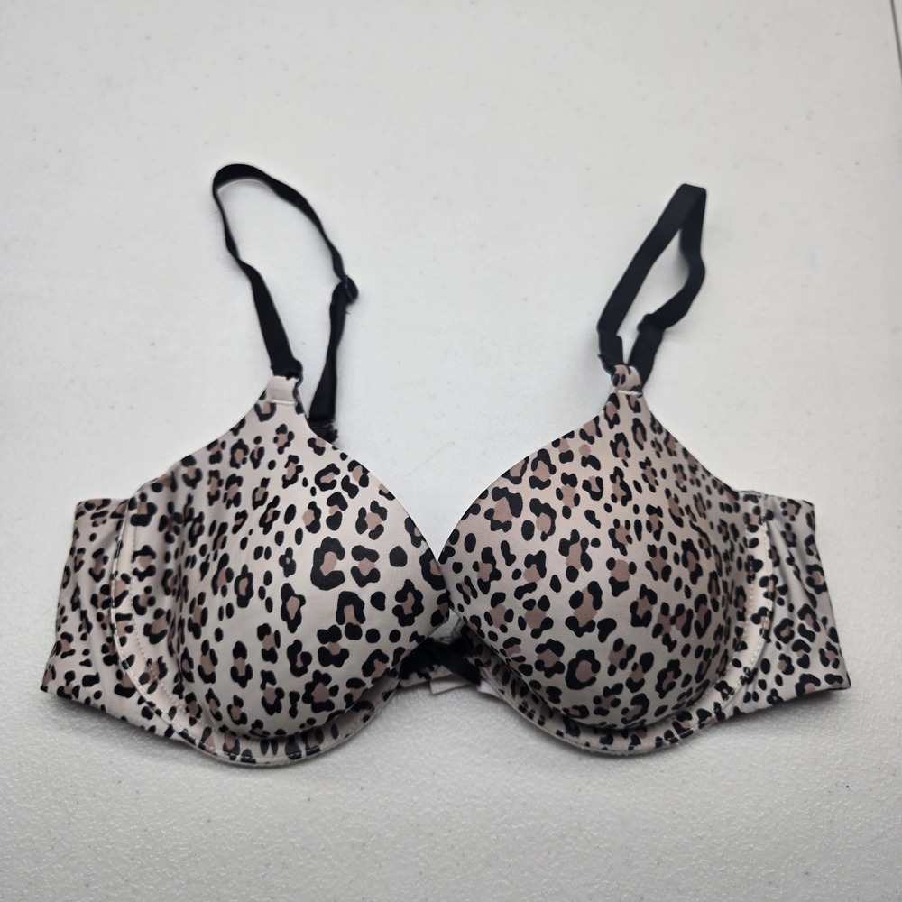 Victoria's Secret Women Bra‎ 34C Beige Animal Print Demi Underwired Strap